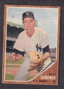 1962 Topps Baseball card #338 New York Yankees Billy Gardner - Picture 1 of 2
