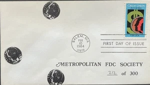 Metropolitan FDC Society 2075 Credit Unions Salem Massachusetts  - Picture 1 of 1