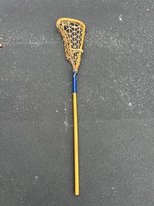 Bastone lacrosse in legno vintage da uomo Patterson Tuscarora nazione indiana - Foto 1 di 8