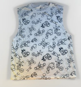 Cuidado Con El Perro Men White Tagging Graphic Sleeveless Shirt Size L - Picture 1 of 7