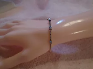 Bracciale in argento sterling .925 placcato oro rosa con zirconi AAA - Foto 1 di 3