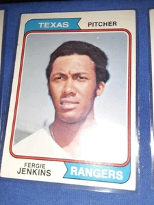 1974 Topps - #87 Fergie Jenkins TEXAS RANGERS BASEBALL MVP HOF MLB - Picture 1 of 1
