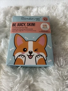 NEW The Creme Shop Set of 10, Be Juicy, Skin! Animated Corgi Face Mask Sheets - Picture 1 of 4