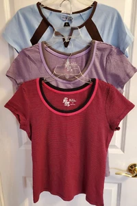 Lot of 3 women's N.Y.L short sleeve active tops  size L, XL - Picture 1 of 7