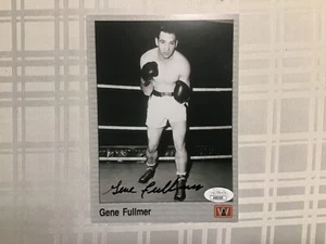 FOTO FIRMADA POR GENE FULLMER CAMPEÓN DE BOXEO DE TODO EL MUNDO 5X7 diciembre 2015 certificado de autenticidad JSA - Imagen 1 de 3