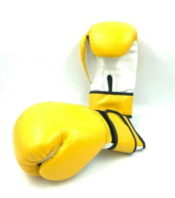 WOLDORF USA Boxing Gloves Punching Training Sparring Fighting Kickboxing Sport Yellow Plain