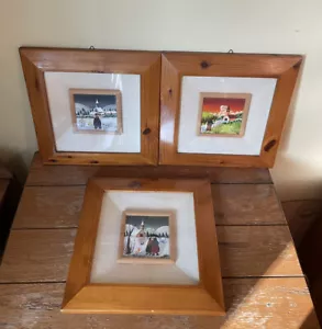ITALIAN ARTIST GABRI ROTA OIL LANDSCAPE VILLAGE FRAMED PAINTINGS ON CANVAS 70s - Picture 1 of 8