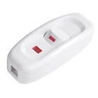 Compact White Plastic In-line Cord Light Lamp Switch F8T5