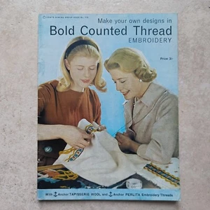 VTG 1961 Magazine Bold Counted Thread Embroidery No.775 Pages 35 - Picture 1 of 5