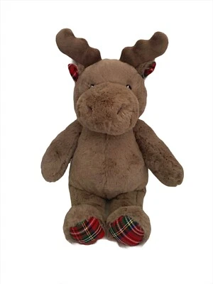 Cloud B Plush Brown Moose Holiday Plaid Soft Stuffed Dreamy Hugginz lovey - Image 1 of 4