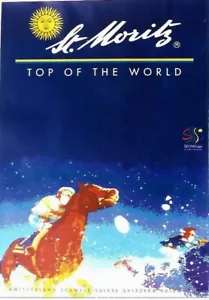 Original vintage poster ST MORITZ HORSE RACING ON ICE - Picture 1 of 1