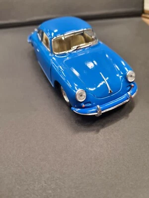 Porsche 356 B Carrera 2 Blu Kinsmart Auto Giocattolo Modello 1/32 Scala - Immagine 1 di 2