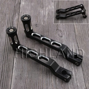 CNC Heel Toe Shift Lever Edge Cut Shifter Peg Fit Harley Touring Road King Black - Picture 1 of 6