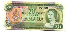 1969 Canada $20 Dollar Banknote Beattie Rasminsky ED Prefix  (#LN90)
