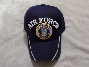 Navy Air Force Baseball Hat Adjustable Cap Patch Logo Eagle Stars Military NEW! - Picture 1 of 2
