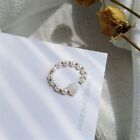 Elegant Tender Gift Elastic Jewelry Ring Imitation Pearl Adjustable Heart Shape