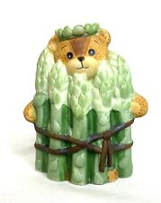 Lucy & Me Asparagus Bear 1988 Lucy Rigg Enesco - Vintage - 3 Inch