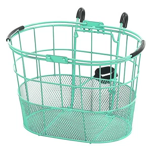 Sunlite Oval Mesh Bottom Lift-Off Bicycle Basket 14.1x10.2x9.4"-Seafoam Green - Picture 1 of 1