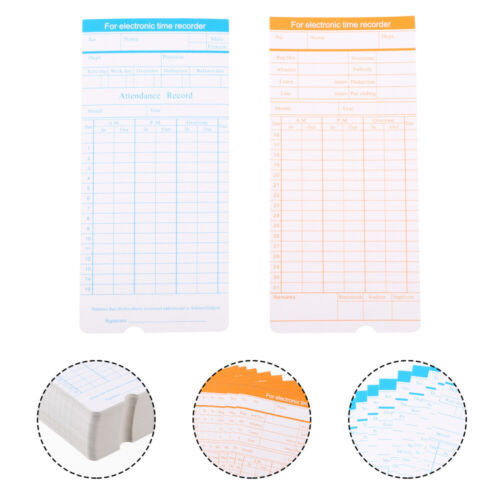 Weekly Time Cards for Attendance Recorder - Thermal Print, 1 Set