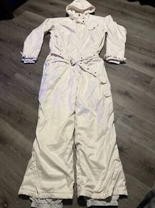 Women’s Columbia White Xl Snow Onsie Used Once - Picture 1 of 12