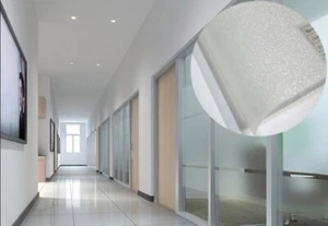 5,90€/m² Glitzer Sichtschutzfolie Milchglasfolie selbstklebend Meterware + Rakel - Bild 1 von 7