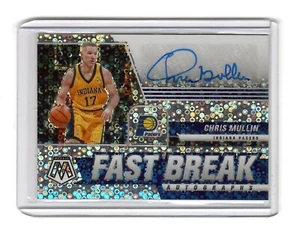 Chris Mullin 2020-21 Panini Mosaic Fast Break Prizm Silver Disco Auto Pacers - Imagen 1 de 2