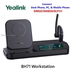 Yealink BH71 Workstation Bluetooth Wireless Headset System Ear Hook 1208653 - Picture 1 of 10
