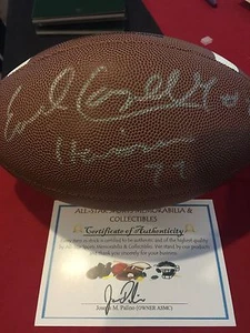 Earl Campbell NCAA Wilson Football with HT 77 Inscription, COA - Picture 1 of 2