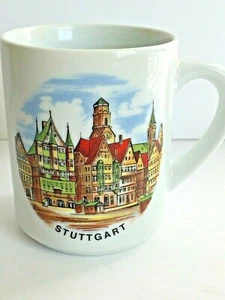 Taza de café recuerdo pictórico de Stuttgart Alemania reutter de cerámica con Alemania - Imagen 1 de 8