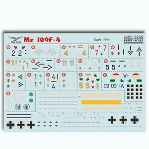 Print Scale 144-020 Waterslide Decal for airplane 1:144 Messershmit Me-109 F - Bild 1 von 24