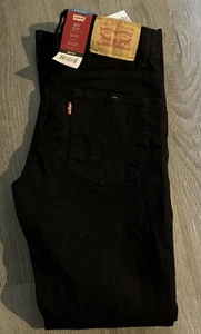 Levis Boys 511 Slim Fit Stretch Adjustable Waist Jeans Black Size 12--NWT - Picture 1 of 2
