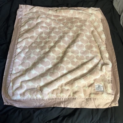 Little Giraffe Baby Blanket Pink Hearts Luxe Faux Fur - Image 1 of 4