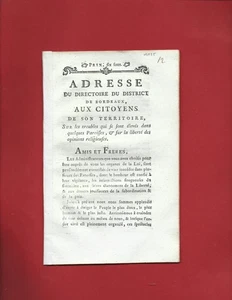 1791 REVOLUTION TROUBLES BORDEAUX GIRONDE - Imagen 1 de 1