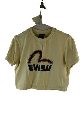 Camiseta corta EVISU beige talla S para mujer verano playa vacaciones informal al aire libre Foto 1 de 4