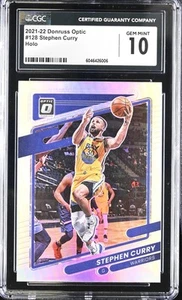 2021-22 Panini Donruss Optic - Stephen Curry #128 Holo Prizm CGC 10 Gem Mint - Picture 1 of 2
