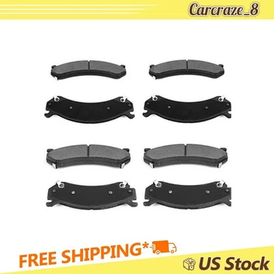 Front Rear Brake Pads Set for Chevrolet Silverado 1500 HD 6.0L 2001-2003 2005-06 - Image 1 of 4