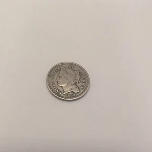 1869 Three Cent Nickel Piece 3C Ungraded US Type Coin - Picture 1 of 2
