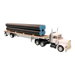 Pacchetto tubi in acciaio 1/87 HO 24" X 40' con spine blu e pronti per il trasporto - Foto 1 di 5