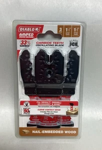 Diablo 1 1/4" x 2" Universal Fit Oscillating Blade 3pk (DOU125CW3)... FREE S&H! - Picture 1 of 2