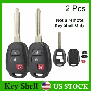 2 Key Fob 3B Remote Shell Case Replacement for Toyota Prius C RAV4 Tacoma Tundra - Imagen 1 de 6
