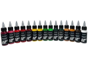 (175,56€/L)15x JUSTiNK XXL SET 450ml Deutsche Profi TATTOO FARBE REACH Just Ink - Bild 1 von 5