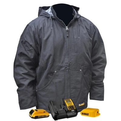 DEWALT DCHJ076ABD1-XL 20V MAX Heavy Duty Heated Work Jacket - XL, Black New - Image 1 of 4