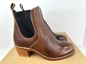 Red Wing Harriet Round Toe Chelsea Heel Boots Mahogany Leather 3392 Womens 6.5 B - Picture 1 of 12