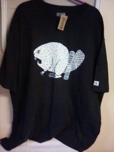 Duluth Trading Co Longtail T Shirt Mens Size 2XL Angry Beaver Graphic Black - Picture 1 of 7