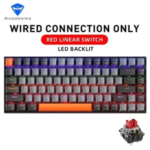 K500A-B84 Tastiera Meccanica 75% TKL Tastiera da Gioco Cablata Scambiabile a Caldo 6 Colo - Foto 1 di 11
