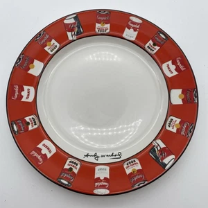 Andy Warhol Pop Art Campbells Suppe 8" Salat Dessert Teller von Block Dosen rot - Bild 1 von 2