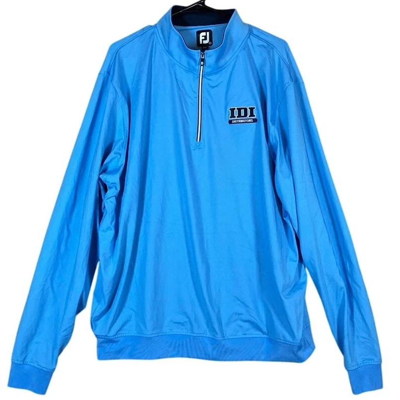 Footjoy Hombres Chaqueta Azul 1/4 Cremallera Rendimiento Atlético Ligero Elastizado 2XL Foto 1 de 4