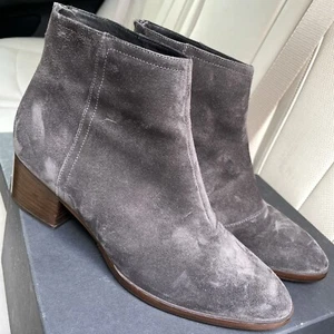 Mint Cond Rag & Bone Wesley Suede Back Zip Ankle Boots in Asphalt Grey Size 39 - Picture 1 of 9