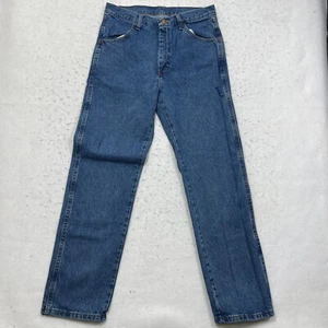 Vintage Rustler Straight Leg Jeans Men's Size 32x32 Blue Regular Fit Work Pants - Picture 1 of 11