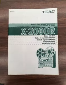 ORIGINAL TEAC X-2000R Bedienungsanleitung / User Manual - Hardcopy. - Bild 1 von 3